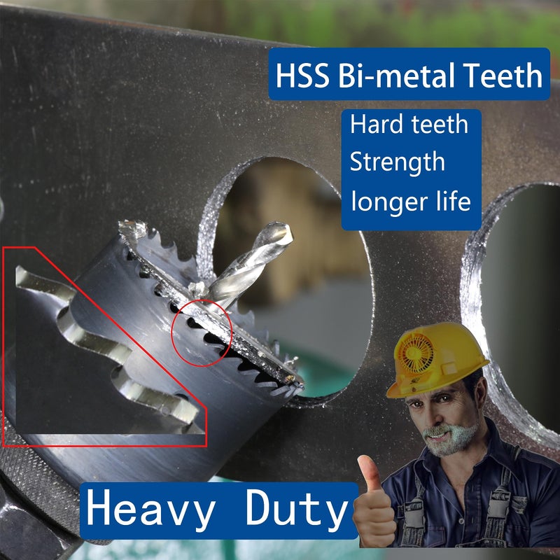 PLG2SUPT 5-1/4  HSS Bi Metal Hole Saw Cutter for Wood Drywall Plastic Aluminum Mild Steel Iron Metal Stainless Steel Heavy Duty Hole Saw Bit with Arbor - Image 3